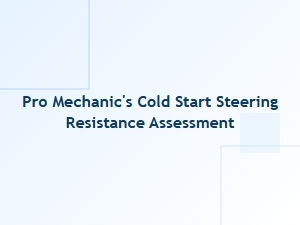 Expert Cold Start Steering Resistance Inspection Guide